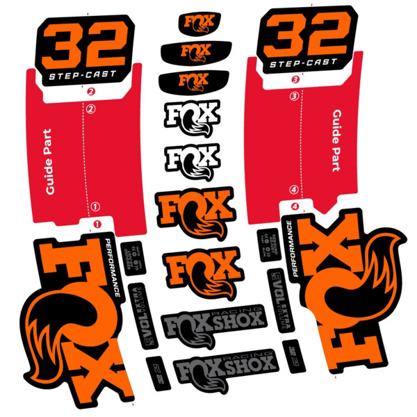 Fox 32 Step-Cast Performance 2025 Pegatinas en vinilo adhesivo Horquilla (11)