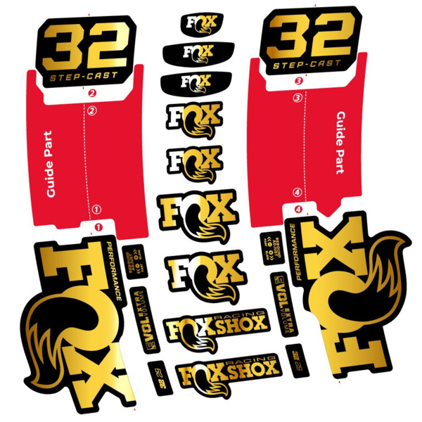 Fox 32 Step-Cast Performance 2025 Pegatinas en vinilo adhesivo Horquilla (14)