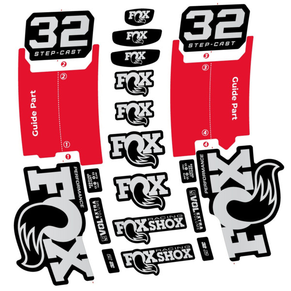 Fox 32 Step-Cast Performance 2025 Pegatinas en vinilo adhesivo Horquilla (15)