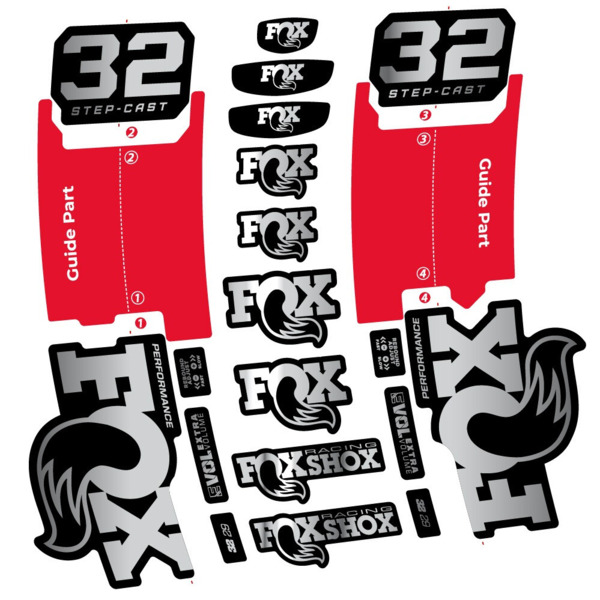 Fox 32 Step-Cast Performance 2025 Pegatinas en vinilo adhesivo Horquilla (16)