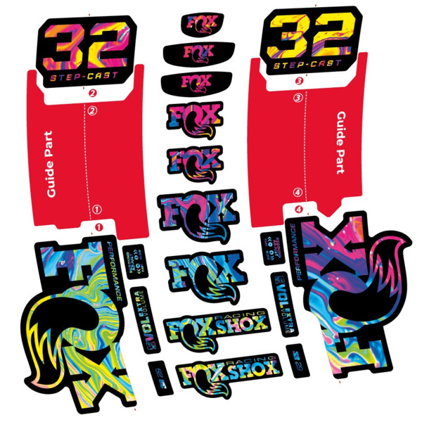 Fox 32 Step-Cast Performance 2025 Pegatinas en vinilo adhesivo Horquilla (17)