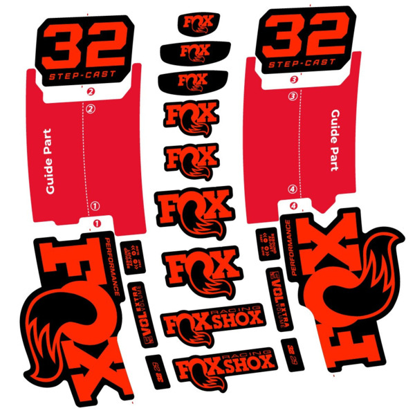 Fox 32 Step-Cast Performance 2025 Pegatinas en vinilo adhesivo Horquilla (18)