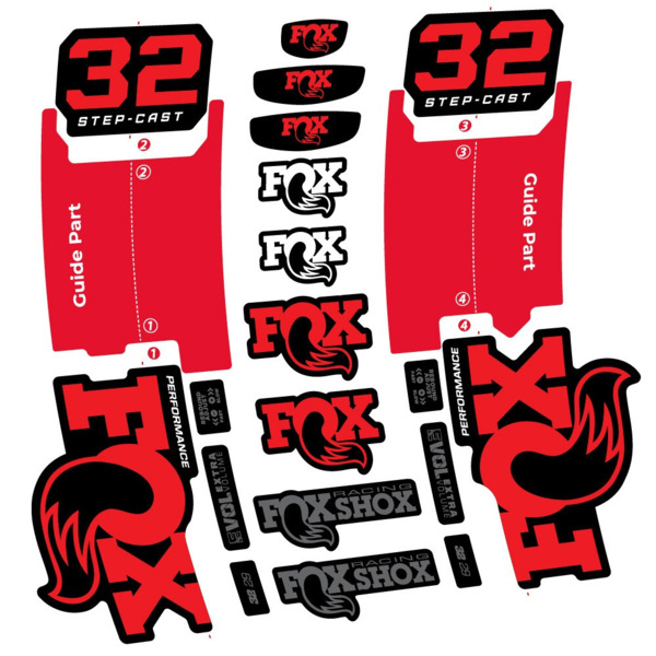 Fox 32 Step-Cast Performance 2025 Pegatinas en vinilo adhesivo Horquilla (19)