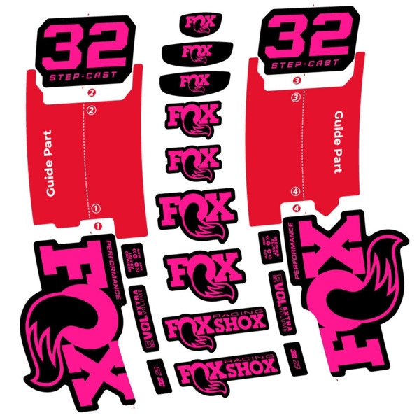 Fox 32 Step-Cast Performance 2025 Pegatinas en vinilo adhesivo Horquilla (20)