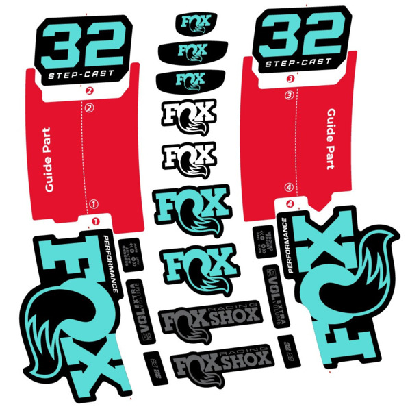 Fox 32 Step-Cast Performance 2025 Pegatinas en vinilo adhesivo Horquilla (22)