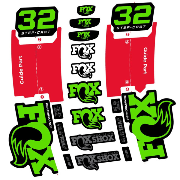 Fox 32 Step-Cast Performance 2025 Pegatinas en vinilo adhesivo Horquilla (24)