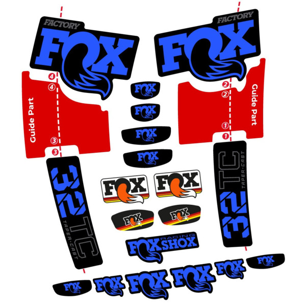 Fox 32 Taper Cast Factory Pegatinas en vinilo adhesivo Horquilla (5)