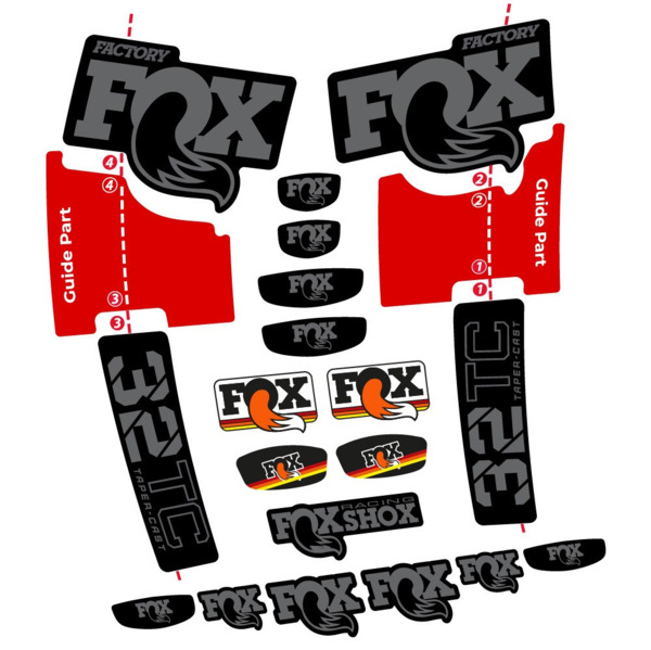 Fox 32 Taper Cast Factory Pegatinas en vinilo adhesivo Horquilla (7)