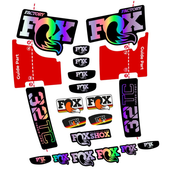 Fox 32 Taper Cast Factory Pegatinas en vinilo adhesivo Horquilla (8)