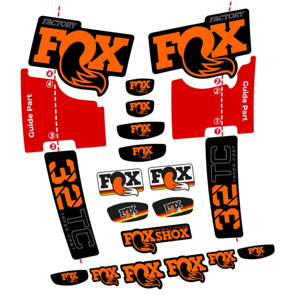 Fox 32 Taper Cast Factory Pegatinas en vinilo adhesivo Horquilla (11)