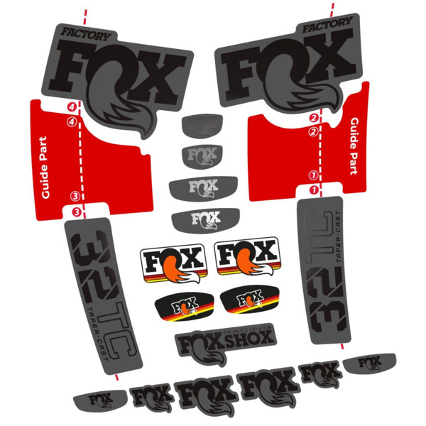 Fox 32 Taper Cast Factory Pegatinas en vinilo adhesivo Horquilla (12)