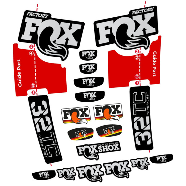 Fox 32 Taper Cast Factory Pegatinas en vinilo adhesivo Horquilla (15)
