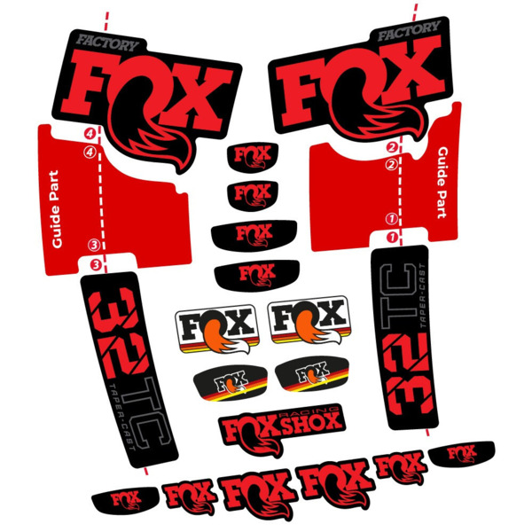 Fox 32 Taper Cast Factory Pegatinas en vinilo adhesivo Horquilla (19)