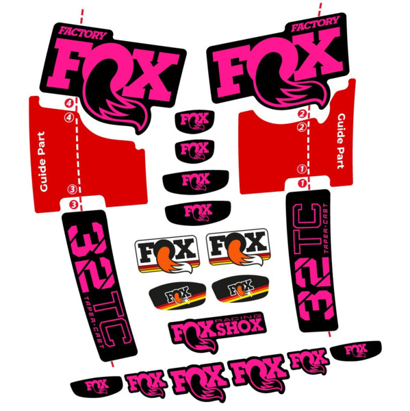 Fox 32 Taper Cast Factory Pegatinas en vinilo adhesivo Horquilla (20)