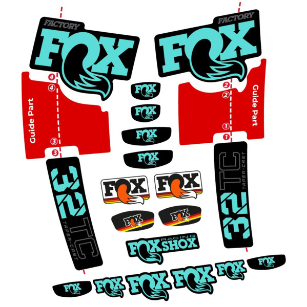 Fox 32 Taper Cast Factory Pegatinas en vinilo adhesivo Horquilla (22)