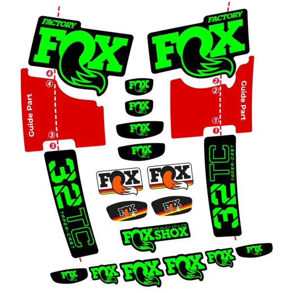 Fox 32 Taper Cast Factory Pegatinas en vinilo adhesivo Horquilla (23)