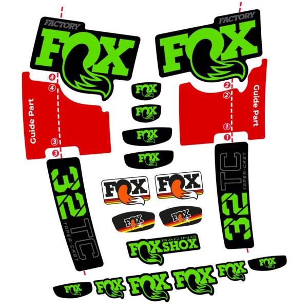 Fox 32 Taper Cast Factory Pegatinas en vinilo adhesivo Horquilla (24)