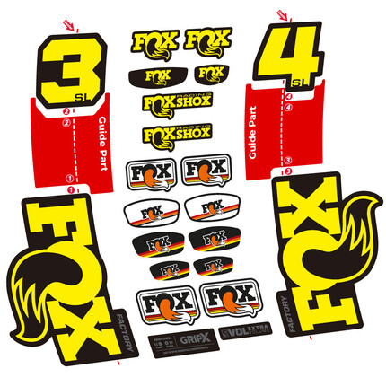 Pegatinas para Horquilla Fox 34 SL Factory en vinilo adhesivo stickers graphics calcas adesivi autocollants