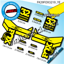 Fox 32 Performance SC 2019 Vinilos adhesivos