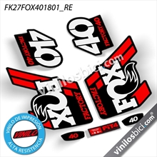 Pegatinas Fox 40 Factory 2019 vinilos adhesivos