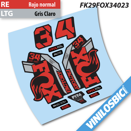 ▷Pegatinas horquilla FOX 34 RHYTHM 2021
