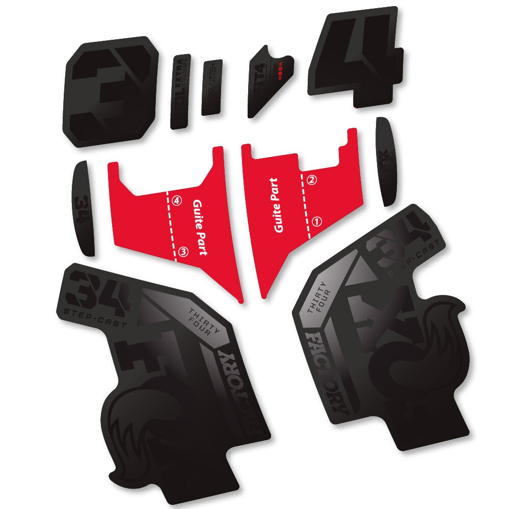 Fox 34 Factory Step Cast 2022 Pegatinas en vinilo adhesivo Horquilla (1)