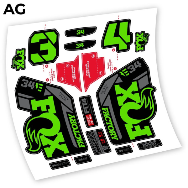 Adhesivos Fox 34 Factory E-bike 2021 Pegatinas en vinilo horquilla (1)
