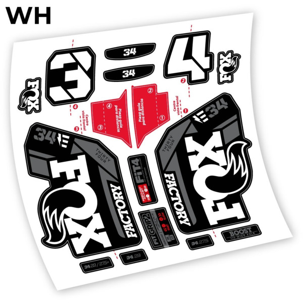 Adhesivos Fox 34 Factory E-bike 2021 Pegatinas en vinilo horquilla (20)