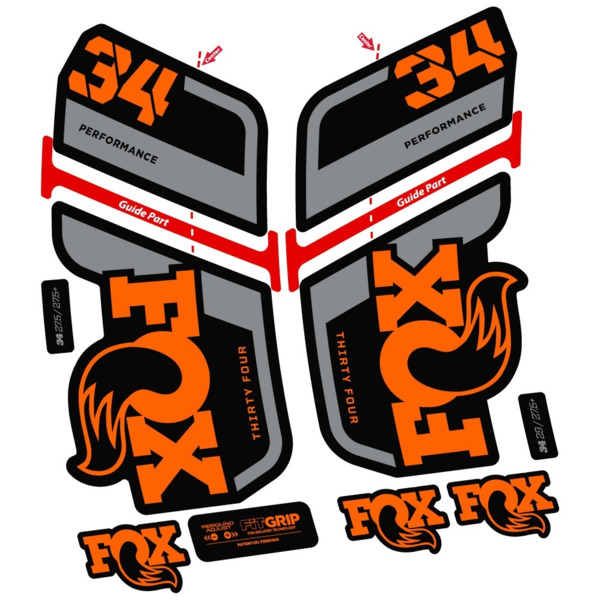 Fox 34 Performance 2022 Pegatinas en vinilo adhesivo Horquilla (11)