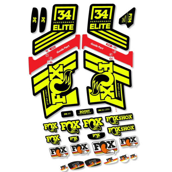 Fox 34 SC Elite 2019 Pegatinas en vinilo adhesivo Horquilla (2)