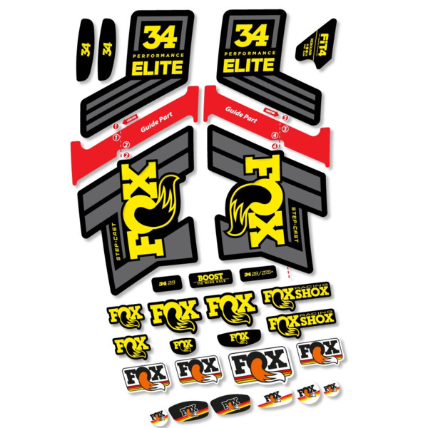 Fox 34 SC Elite 2019 Pegatinas en vinilo adhesivo Horquilla (3)