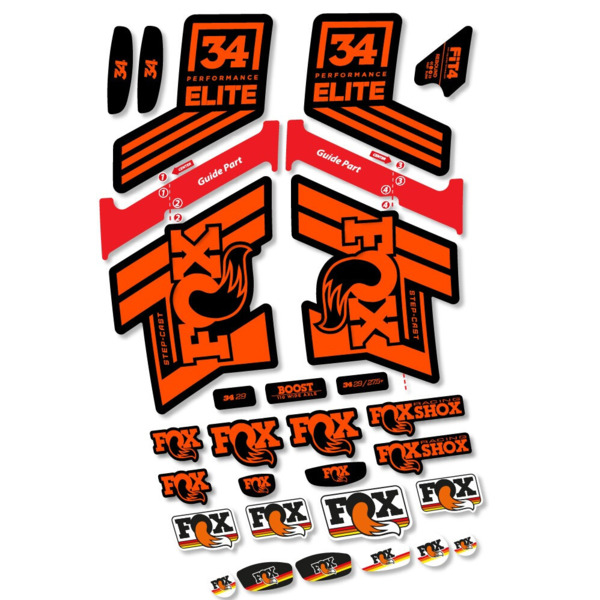 Fox 34 SC Elite 2019 Pegatinas en vinilo adhesivo Horquilla (10)