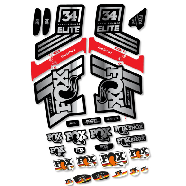 Fox 34 SC Elite 2019 Pegatinas en vinilo adhesivo Horquilla (16)