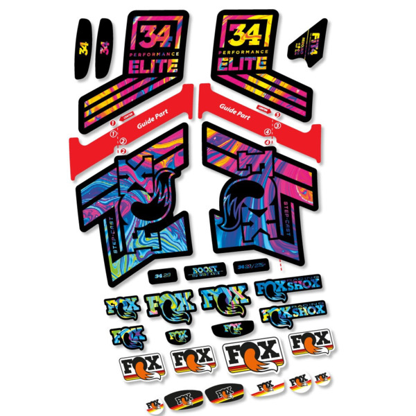 Fox 34 SC Elite 2019 Pegatinas en vinilo adhesivo Horquilla (17)