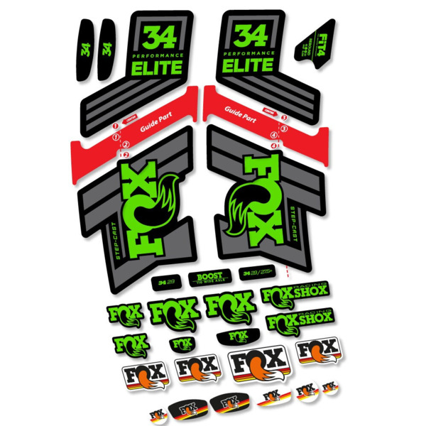 Fox 34 SC Elite 2019 Pegatinas en vinilo adhesivo Horquilla (24)