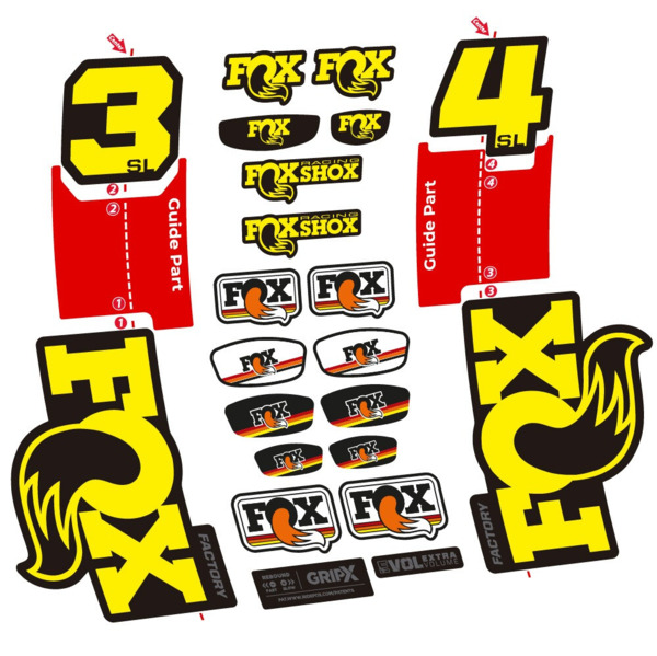 Fox 34 SL Factory Pegatinas en vinilo adhesivo Horquilla (1)