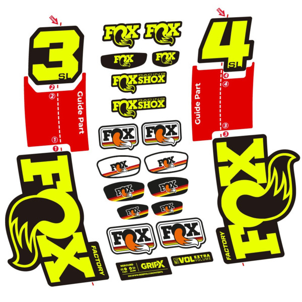 Fox 34 SL Factory Pegatinas en vinilo adhesivo Horquilla (2)