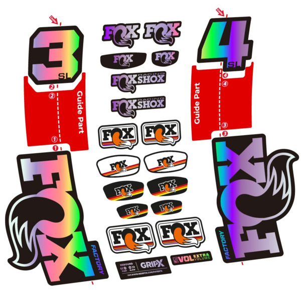 Fox 34 SL Factory Pegatinas en vinilo adhesivo Horquilla (8)