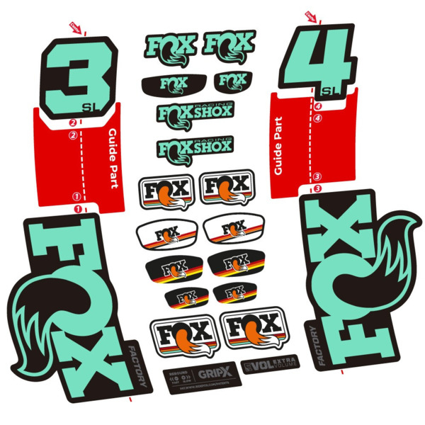 Fox 34 SL Factory Pegatinas en vinilo adhesivo Horquilla (9)