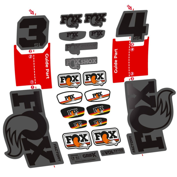Fox 34 SL Factory Pegatinas en vinilo adhesivo Horquilla (12)