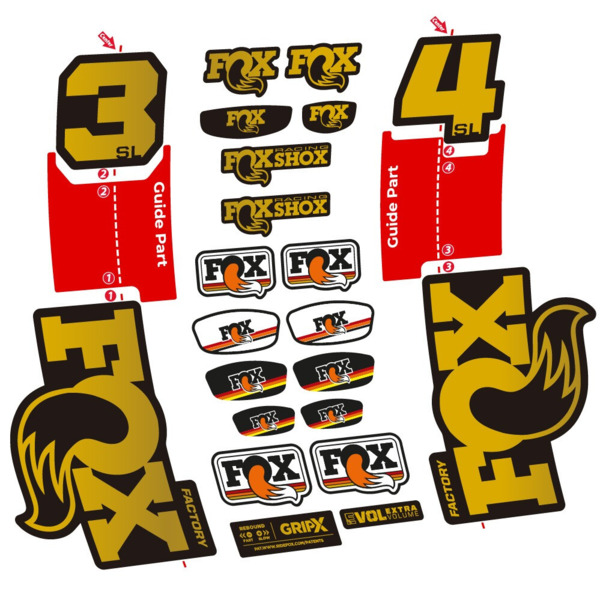 Fox 34 SL Factory Pegatinas en vinilo adhesivo Horquilla (13)