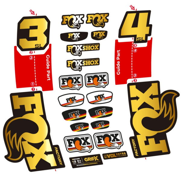 Fox 34 SL Factory Pegatinas en vinilo adhesivo Horquilla (14)