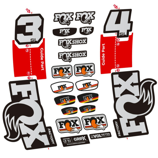 Fox 34 SL Factory Pegatinas en vinilo adhesivo Horquilla (15)