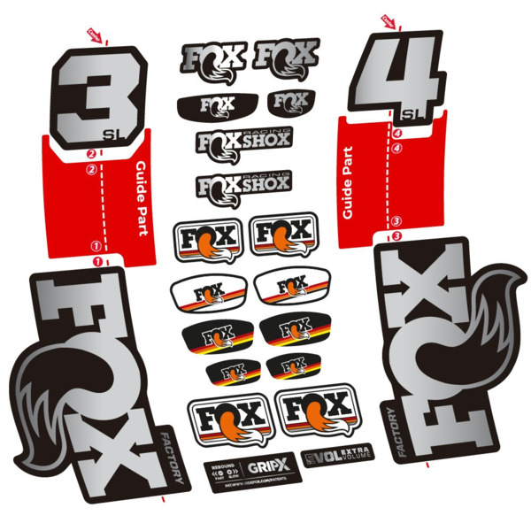 Fox 34 SL Factory Pegatinas en vinilo adhesivo Horquilla (16)