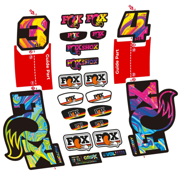 Fox 34 SL Factory Pegatinas en vinilo adhesivo Horquilla (17)