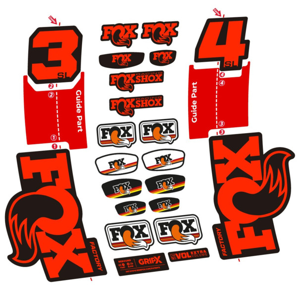 Fox 34 SL Factory Pegatinas en vinilo adhesivo Horquilla (18)