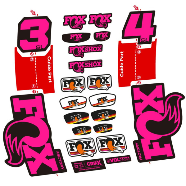 Fox 34 SL Factory Pegatinas en vinilo adhesivo Horquilla (20)