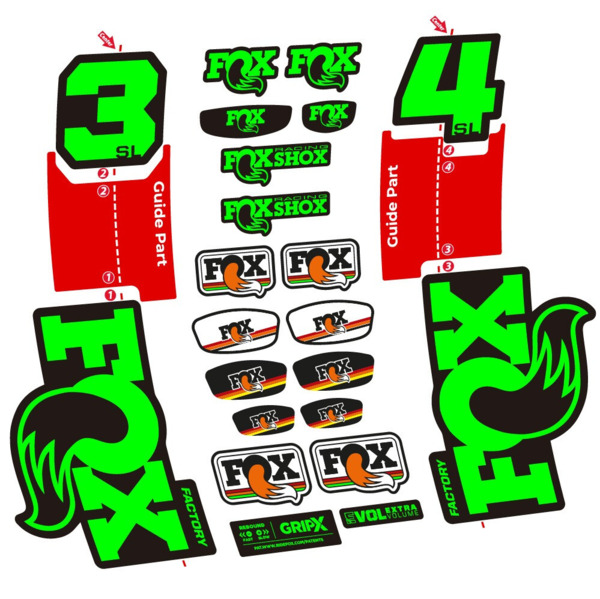 Fox 34 SL Factory Pegatinas en vinilo adhesivo Horquilla (23)