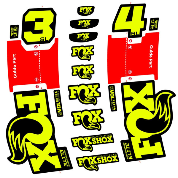 FOX 34 SL Performance Elite Pegatinas en vinilo adhesivo Horquilla (2)