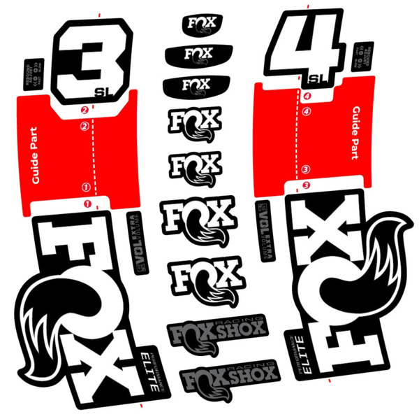 FOX 34 SL Performance Elite Pegatinas en vinilo adhesivo Horquilla (6)